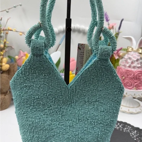 NWT Handmade Beaded Ocean Beach Vacation Tote - Picture 7 of 7